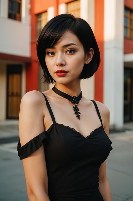 gothic, woman, portrait