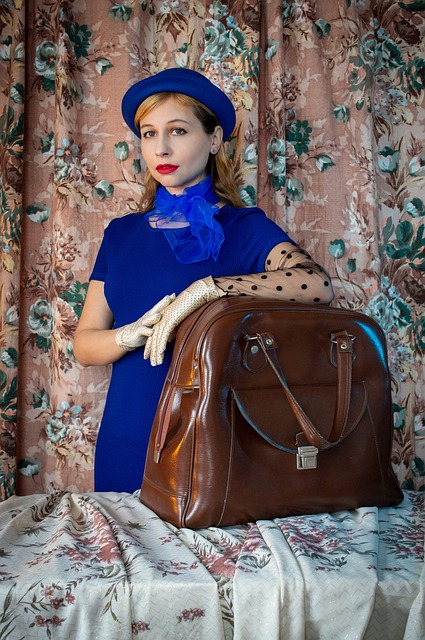 woman, vegan suitcase, portrait